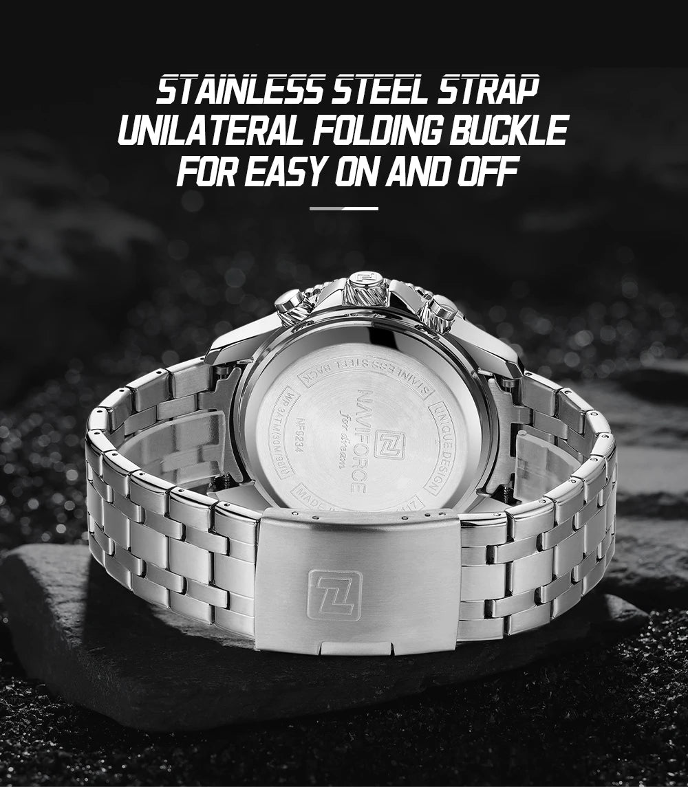 Men's Watches NAVIFORCE Original Trend Brand LCD Display Analog Digital Quartz Man Clock 30m Waterproof Luminous Male Wristwatch