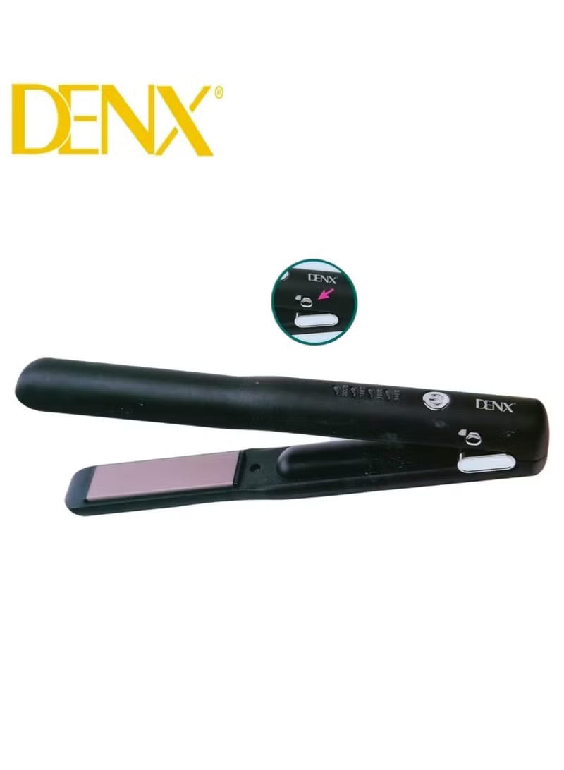 Ceramic hair straightener with ceramic coating for smooth gliding. 30-second heating.