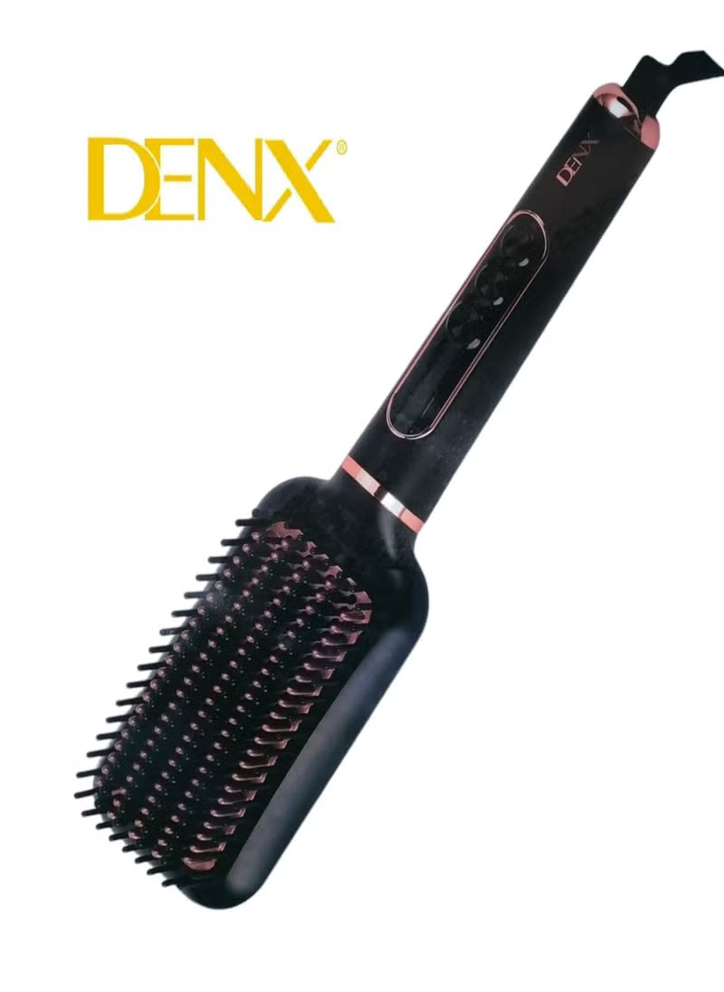 Hair Straightener Brush Digital Display 30 Second Heating Speed Black/Pink