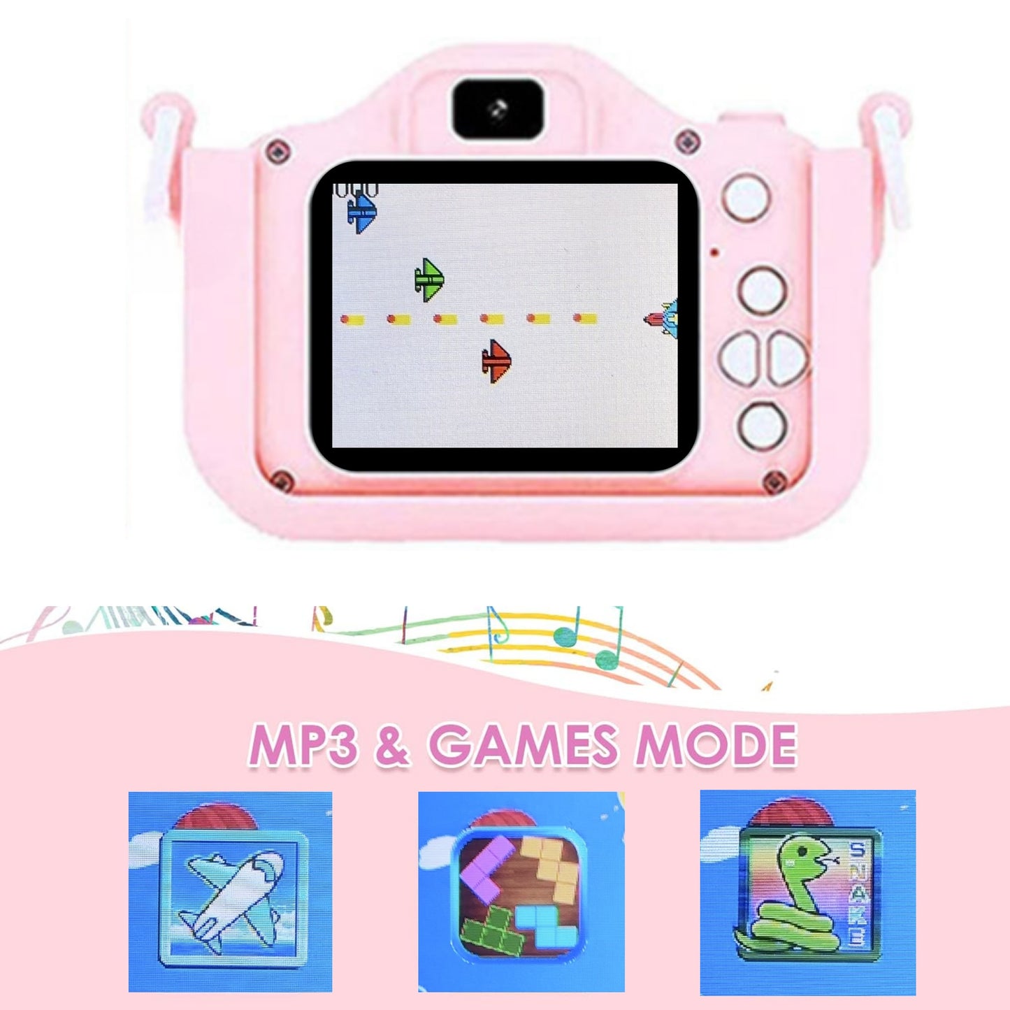 Camera Toys Digital Video Camcorder Camera With Cartoon Soft Silicone Cover