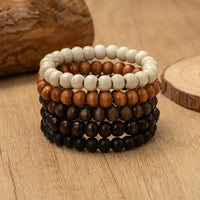 Men's Retro Wood Bead Bracelet