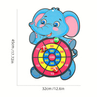 Children's Elephant Sticky Ball Dart Board Cartoon Pattern Ball Toys Parent