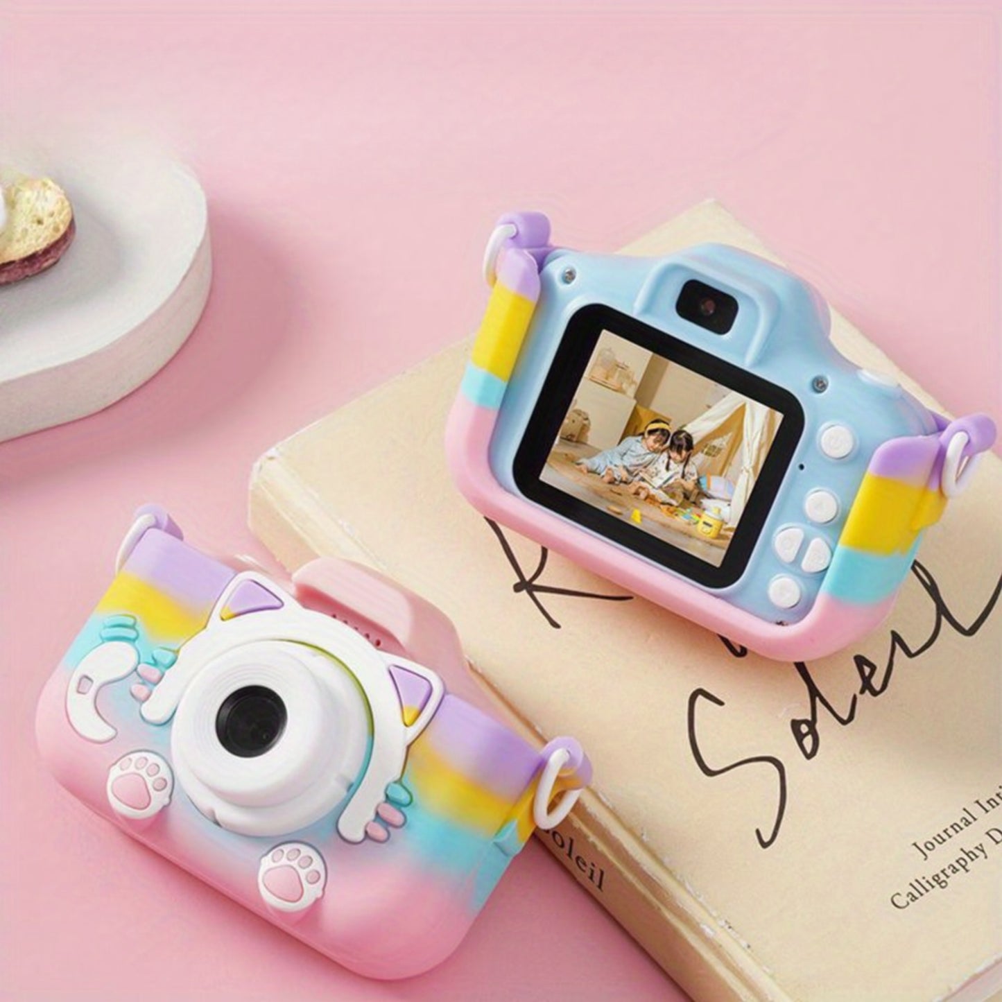 Camera Toys Digital Video Camcorder Camera With Cartoon Soft Silicone Cover