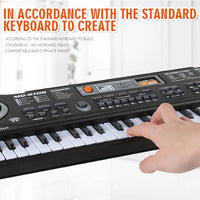 Kids Electronic Piano Keyboard Portable 61 Keys Organ with Microphone Education Toys Musical Instrument