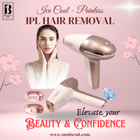 IPL Hair Removal, Ice Cool, Painless, 9 Energy Levels, 3 Modes