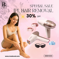 IPL Hair Removal, Ice Cool, Painless, 9 Energy Levels, 3 Modes