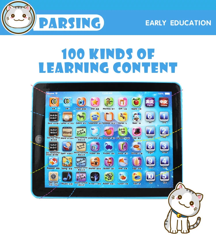 Kids Tablet Story English Learning Machine Toys Touch Song Music Game