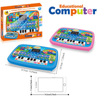 Kids’ Education Tablet Toy, Age 3+ Math Music Learning, Doubles as Electronic Keyboard