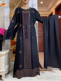 Women Elegant Dresses, Long Sleeve  Dashiki High-grade Comfort Fabric Abaya