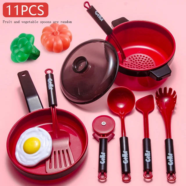 Kitchen Toys Set For Kids Girl Cooking Baby Cutting Fruit Cooking Kitchen Utensils