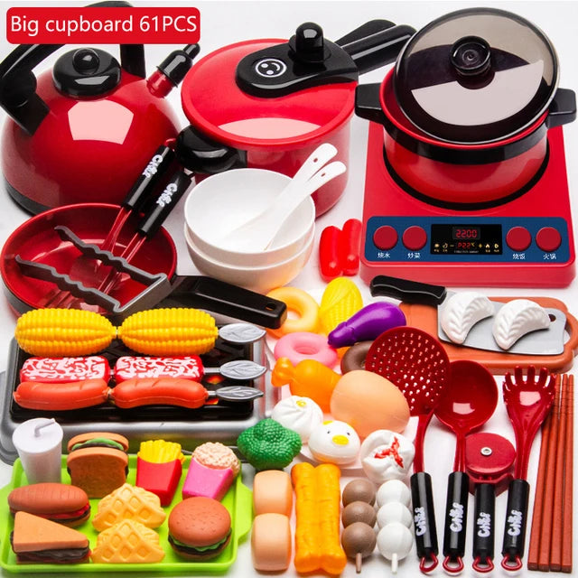 Kitchen Toys Set For Kids Girl Cooking Baby Cutting Fruit Cooking Kitchen Utensils