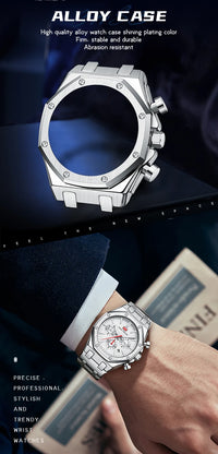 MINI FOCUS New Business Quartz Watch for Men Fashion Waterproof Chronograph Luminous Wristwatch with Stainless Steel Strap Date