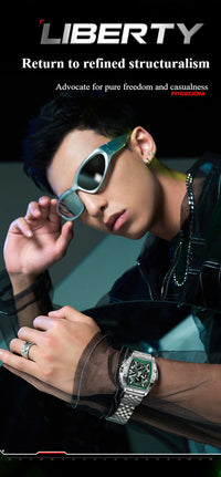 Mark Fairwhale 5080 Watches for Men Multifunctional Luminous Timing Hollow Waterproof Quartz Watches for Men Relogios Masculino