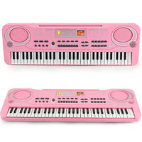 Kids Electronic Piano Keyboard Portable 61 Keys Organ with Microphone Education Toys Musical Instrument