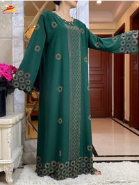 Women Elegant Dresses, Long Sleeve  Dashiki High-grade Comfort Fabric Abaya