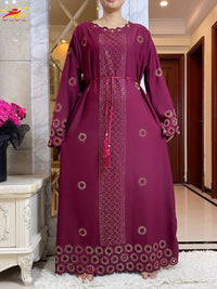 Women Elegant Dresses, Long Sleeve  Dashiki High-grade Comfort Fabric Abaya