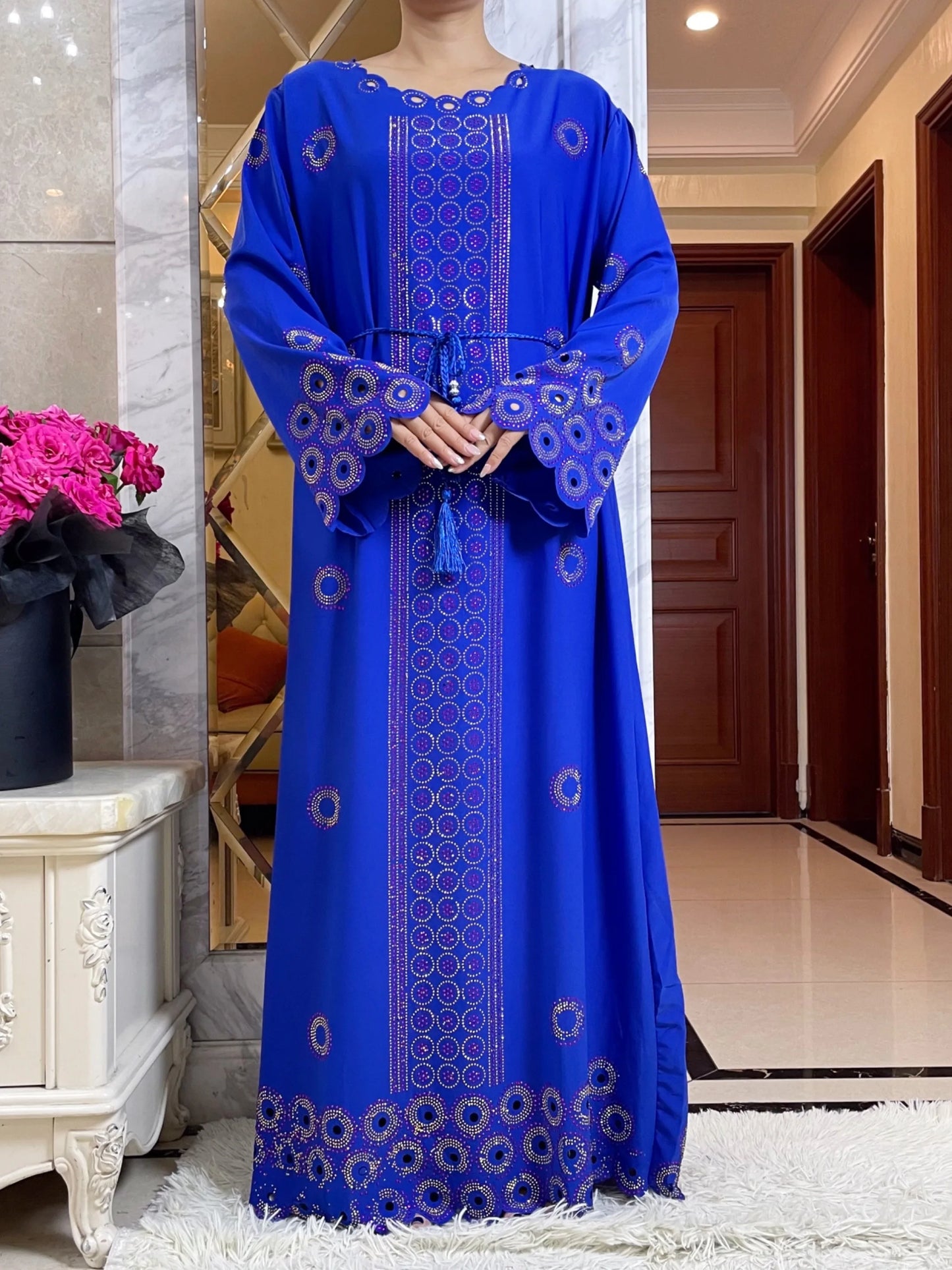 Women Elegant Dresses, Long Sleeve  Dashiki High-grade Comfort Fabric Abaya
