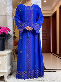 Women Elegant Dresses, Long Sleeve  Dashiki High-grade Comfort Fabric Abaya