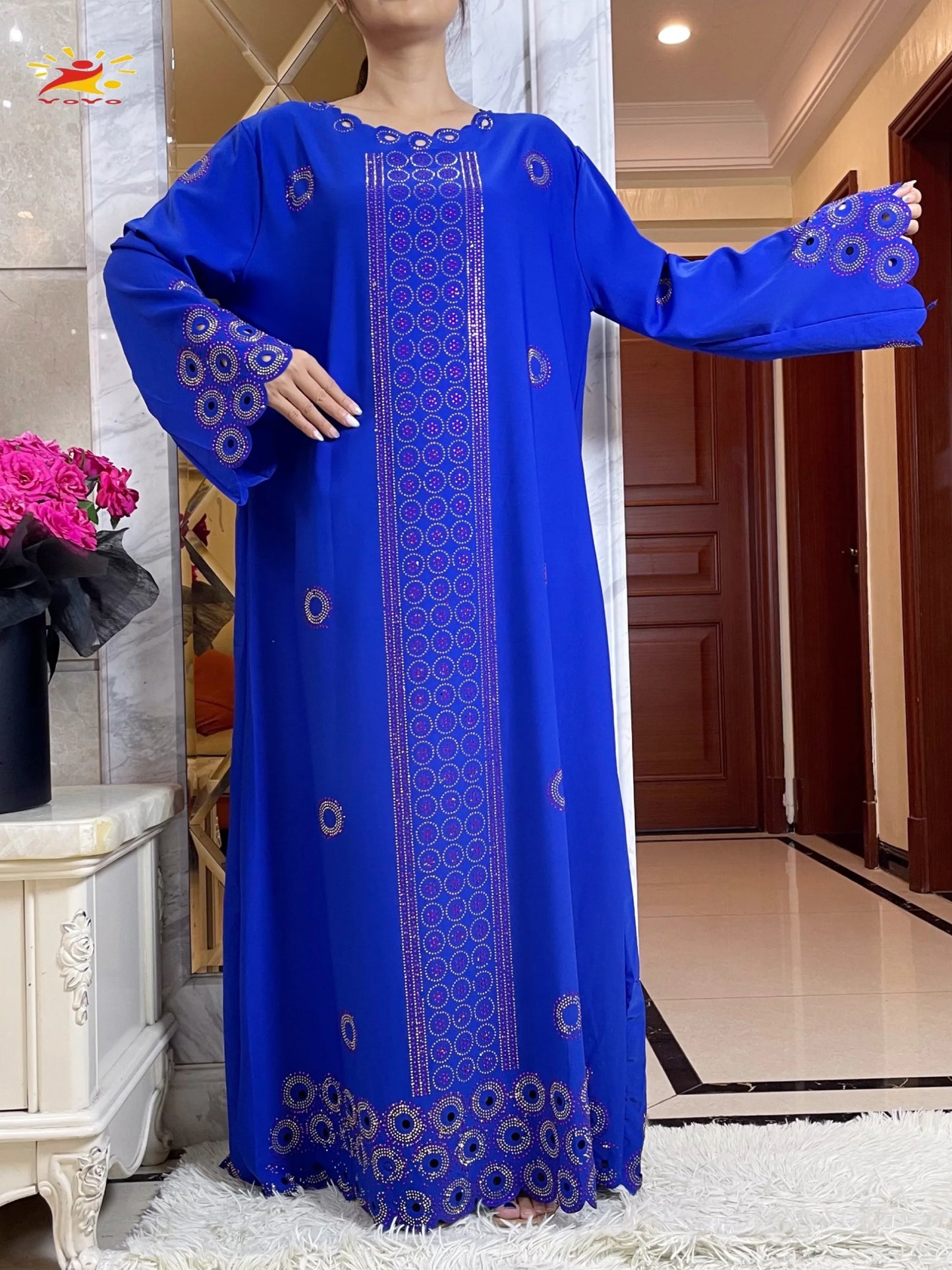 Women Elegant Dresses, Long Sleeve  Dashiki High-grade Comfort Fabric Abaya
