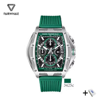 Mark Fairwhale 5080 Watches for Men Multifunctional Luminous Timing Hollow Waterproof Quartz Watches for Men Relogios Masculino