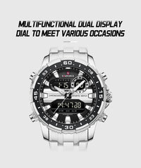 Men's Watches NAVIFORCE Original Trend Brand LCD Display Analog Digital Quartz Man Clock 30m Waterproof Luminous Male Wristwatch