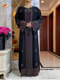Women Elegant Dresses, Long Sleeve  Dashiki High-grade Comfort Fabric Abaya