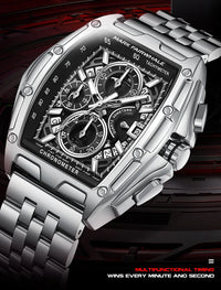 Mark Fairwhale 5080 Watches for Men Multifunctional Luminous Timing Hollow Waterproof Quartz Watches for Men Relogios Masculino