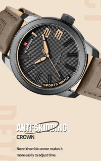 NAVIFORCE Top Luxury Brand Sports Watch Men Fashion Casual Quartz Wristwatch Male Date Waterproof Leather Analog Clock