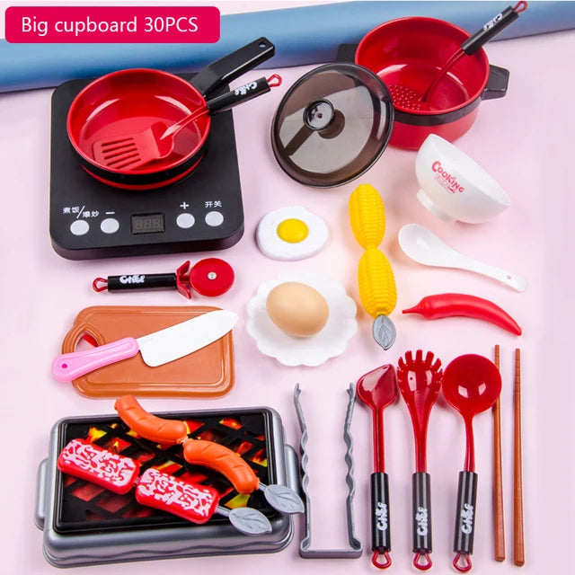 Kitchen Toys Set For Kids Girl Cooking Baby Cutting Fruit Cooking Kitchen Utensils