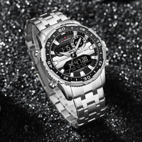 Men's Watches NAVIFORCE Original Trend Brand LCD Display Analog Digital Quartz Man Clock 30m Waterproof Luminous Male Wristwatch