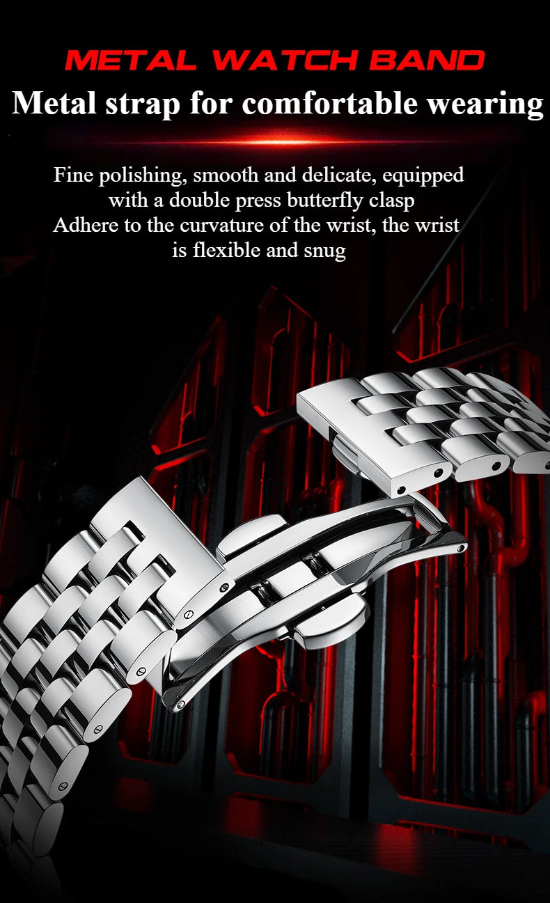 Mark Fairwhale 5080 Watches for Men Multifunctional Luminous Timing Hollow Waterproof Quartz Watches for Men Relogios Masculino