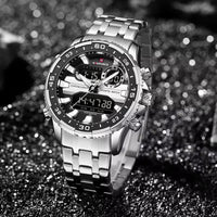 Men's Watches NAVIFORCE Original Trend Brand LCD Display Analog Digital Quartz Man Clock 30m Waterproof Luminous Male Wristwatch