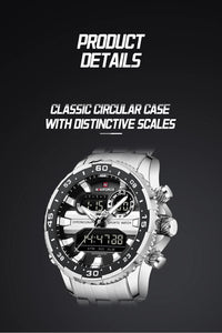 Men's Watches NAVIFORCE Original Trend Brand LCD Display Analog Digital Quartz Man Clock 30m Waterproof Luminous Male Wristwatch