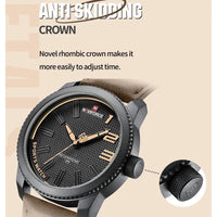 NAVIFORCE Top Luxury Brand Sports Watch Men Fashion Casual Quartz Wristwatch Male Date Waterproof Leather Analog Clock