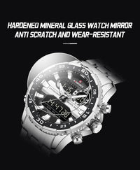 Men's Watches NAVIFORCE Original Trend Brand LCD Display Analog Digital Quartz Man Clock 30m Waterproof Luminous Male Wristwatch