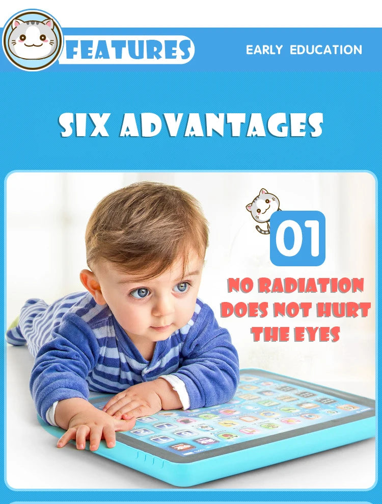 Kids Tablet Story English Learning Machine Toys Touch Song Music Game