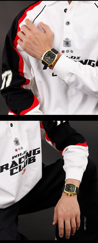 NAVIFORCE Men Sport Watches Dual Time Analog Digital Watch Quartz 30m Waterproof Watch Military Clock Sport 2025 Men Wristwatch