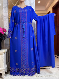 Women Elegant Dresses, Long Sleeve  Dashiki High-grade Comfort Fabric Abaya