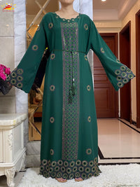 Women Elegant Dresses, Long Sleeve  Dashiki High-grade Comfort Fabric Abaya
