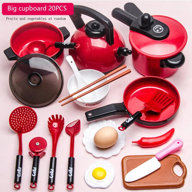 Kitchen Toys Set For Kids Girl Cooking Baby Cutting Fruit Cooking Kitchen Utensils
