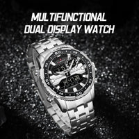 Men's Watches NAVIFORCE Original Trend Brand LCD Display Analog Digital Quartz Man Clock 30m Waterproof Luminous Male Wristwatch