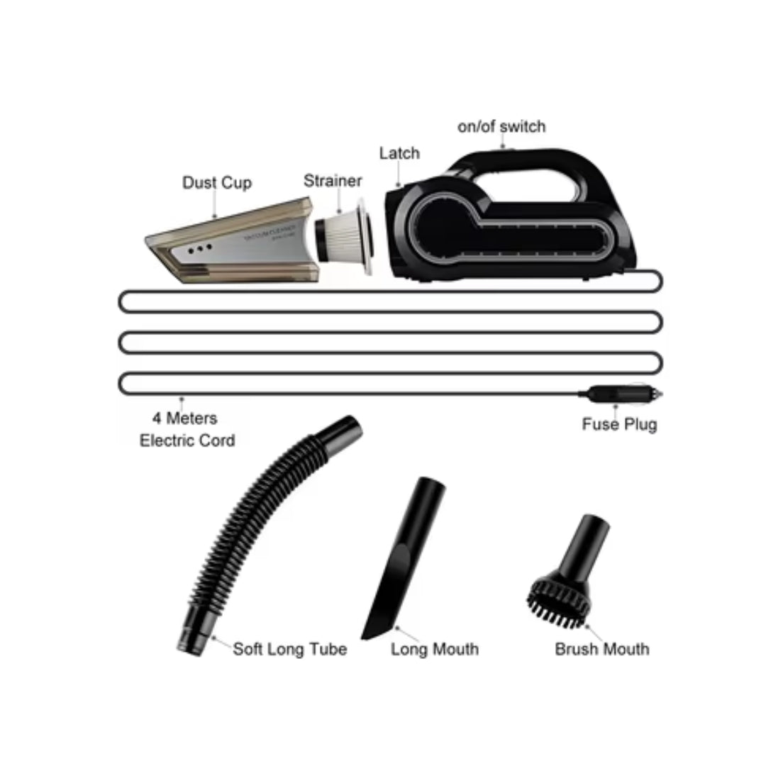 Portable Car Vacuum Cleaner 120W DC 12V – Model LY-8801