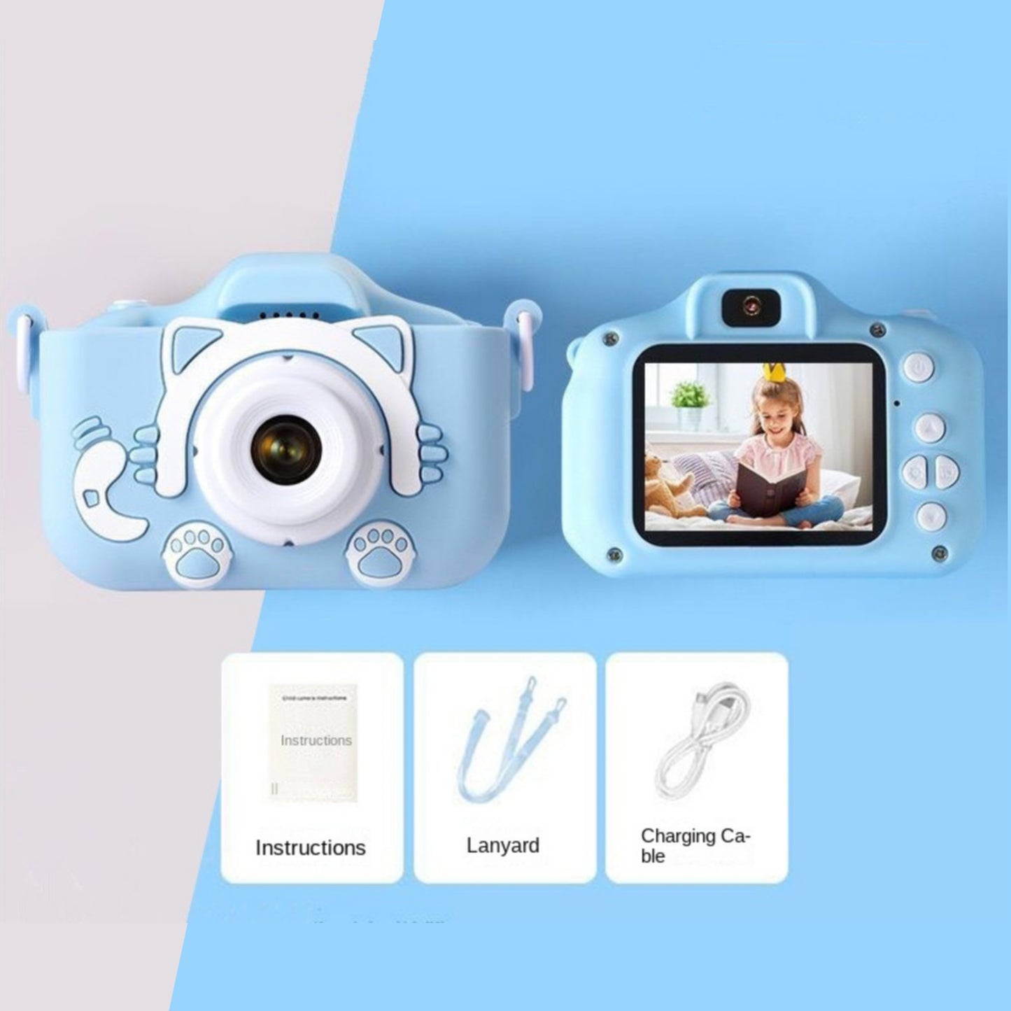 Camera Toys Digital Video Camcorder Camera With Cartoon Soft Silicone Cover